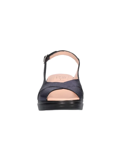 Sandalo con zeppa Confort da donna blu