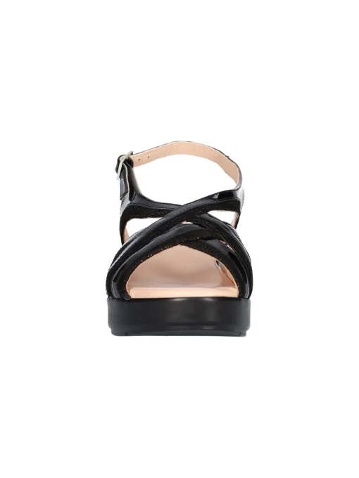 Sandalo con zeppa Confort da donna nero
