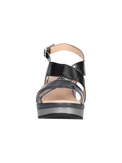 Sandalo con zeppa Confort da donna nero