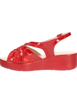Sandalo con zeppa Confort da donna rosso