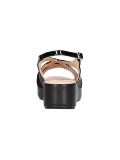 Sandalo con zeppa Confort da donna nero
