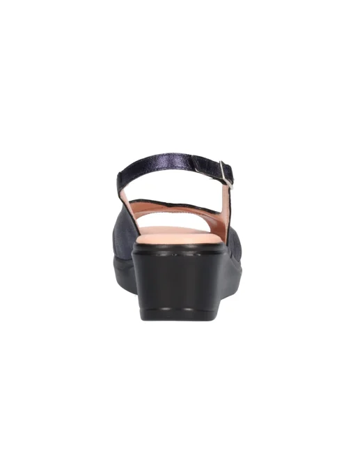 Sandalo con zeppa Confort da donna blu