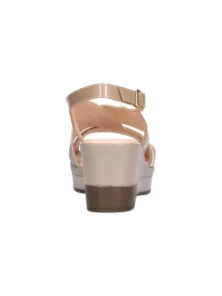 Sandalo con zeppa Confort da donna beige