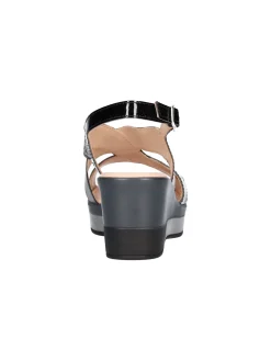 Sandalo con zeppa Confort da donna nero