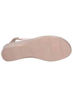 Sandalo con zeppa Confort da donna laminato rame