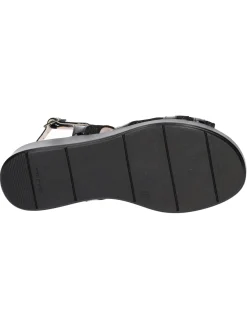 Sandalo con zeppa Confort da donna nero