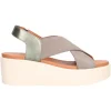 Sandalo con zeppa Geox Xand da donna verde