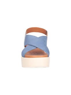 Sandalo con zeppa Geox Xand da donna blu