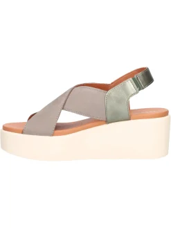 Sandalo con zeppa Geox Xand da donna verde
