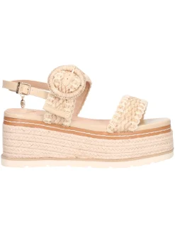 Sandalo con zeppa Goldu0026amp;Gold da donna beige