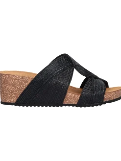 Sandalo con zeppa Grunland da donna nero