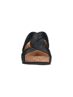 Sandalo con zeppa Grunland da donna nero