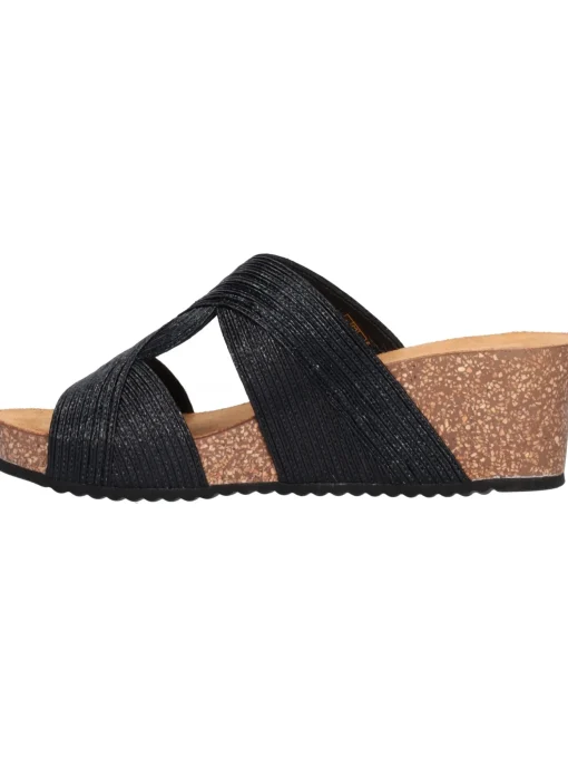 Sandalo con zeppa Grunland da donna nero