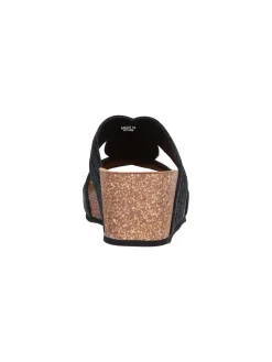 Sandalo con zeppa Grunland da donna nero