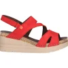 Sandalo con zeppa Jungla da donna rosso
