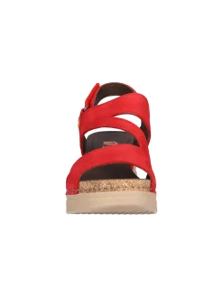 Sandalo con zeppa Jungla da donna rosso