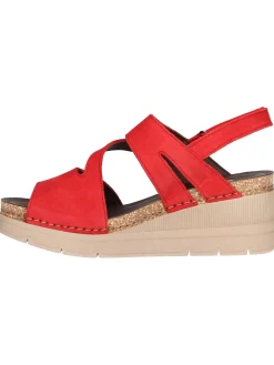Sandalo con zeppa Jungla da donna rosso