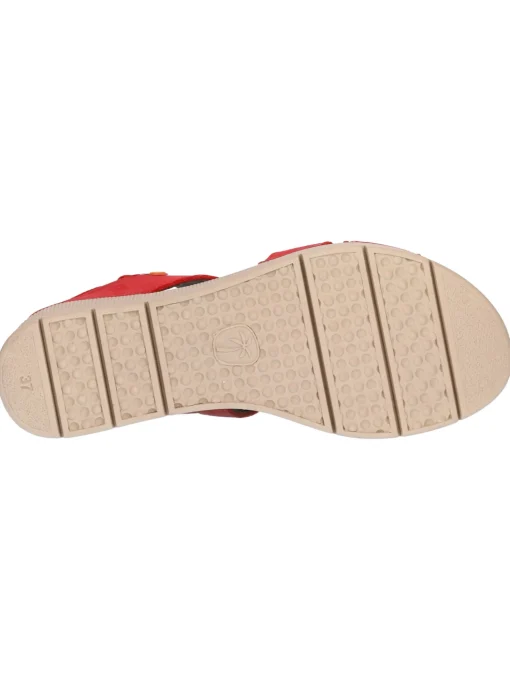 Sandalo con zeppa Jungla da donna rosso