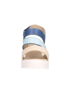 Sandalo con zeppa Melluso Walk da donna azzurro