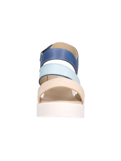 Sandalo con zeppa Melluso Walk da donna azzurro
