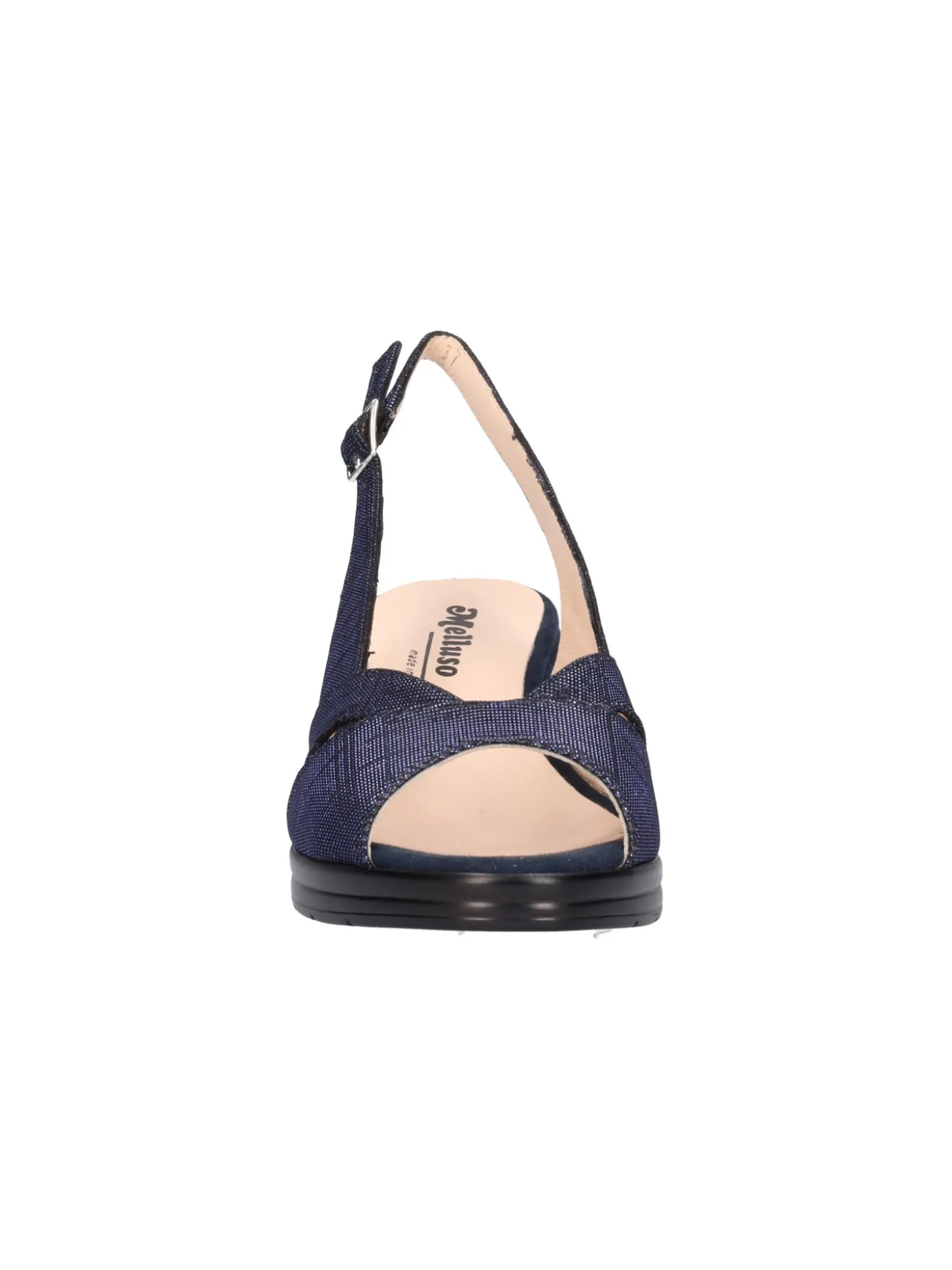 Sandalo con zeppa Messulo da donna blu