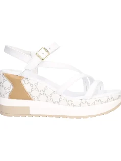 Sandalo con zeppa Nero Giardini da donna bianco