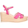 Sandalo con zeppa Nero Giardini da donna fucsia