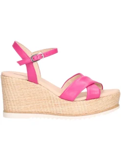 Sandalo con zeppa Nero Giardini da donna fucsia