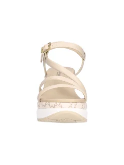 Sandalo con zeppa Nero Giardini da donna beige