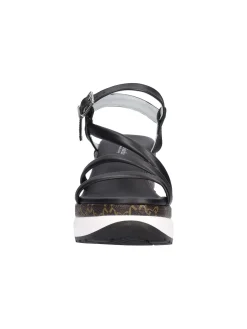 Sandalo con zeppa Nero Giardini da donna nero