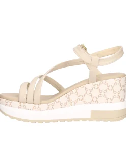 Sandalo con zeppa Nero Giardini da donna beige