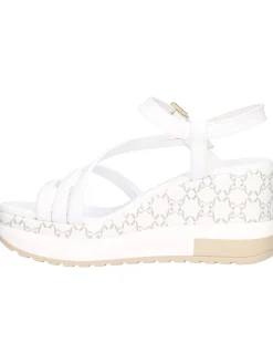 Sandalo con zeppa Nero Giardini da donna bianco