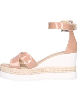 Sandalo con zeppa Nero Giardini da donna nude