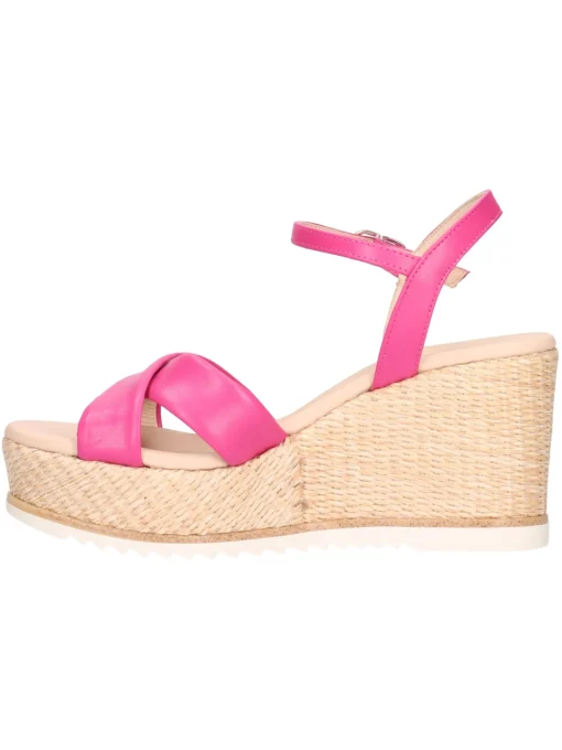 Sandalo con zeppa Nero Giardini da donna fucsia