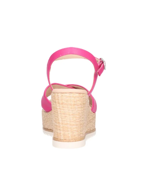 Sandalo con zeppa Nero Giardini da donna fucsia