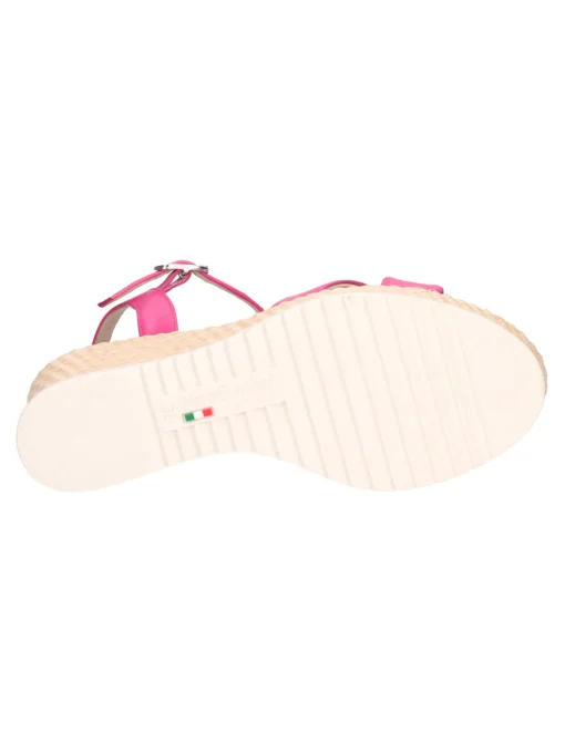 Sandalo con zeppa Nero Giardini da donna fucsia