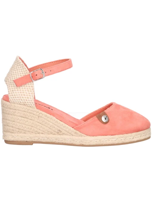 Sandalo con zeppa Refresh Vegan da donna rosso corallo