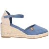 Sandalo con zeppa Refresh Vegan da donna blu jeans