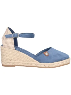 Sandalo con zeppa Refresh Vegan da donna blu jeans