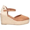 Sandalo con zeppa Refresh Vegan da donna cuoio