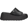 Sandalo con zeppa Refresh Vegan da donna nero