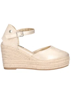 Sandalo con zeppa Refresh Vegan da donna oro metal