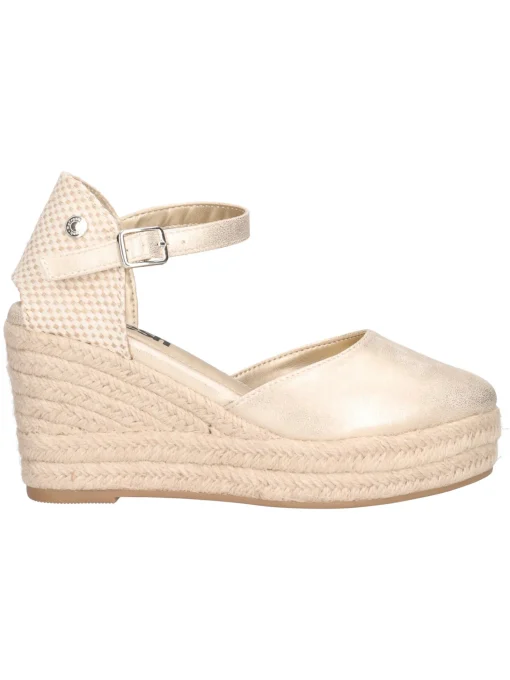 Sandalo con zeppa Refresh Vegan da donna oro metal