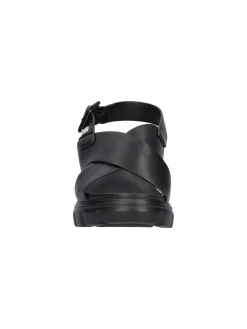 Sandalo con zeppa Refresh Vegan da donna nero