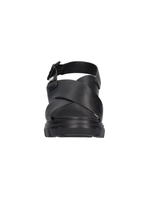 Sandalo con zeppa Refresh Vegan da donna nero