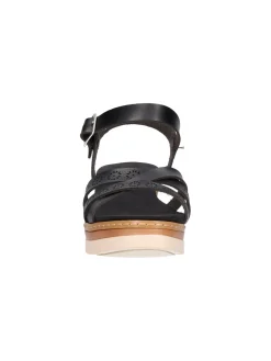 Sandalo con zeppa Refresh Vegan da donna nero