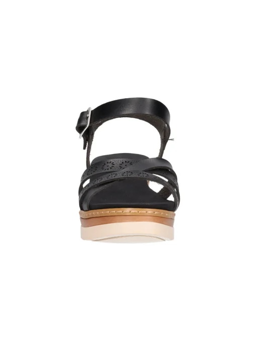 Sandalo con zeppa Refresh Vegan da donna nero