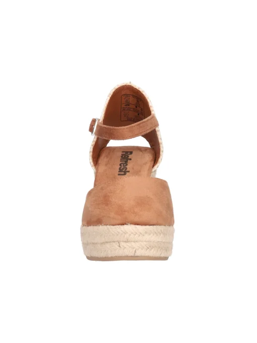 Sandalo con zeppa Refresh Vegan da donna cuoio