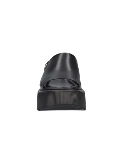 Sandalo con zeppa Refresh Vegan da donna nero