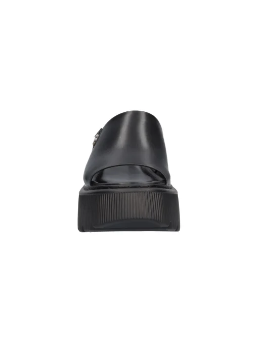 Sandalo con zeppa Refresh Vegan da donna nero